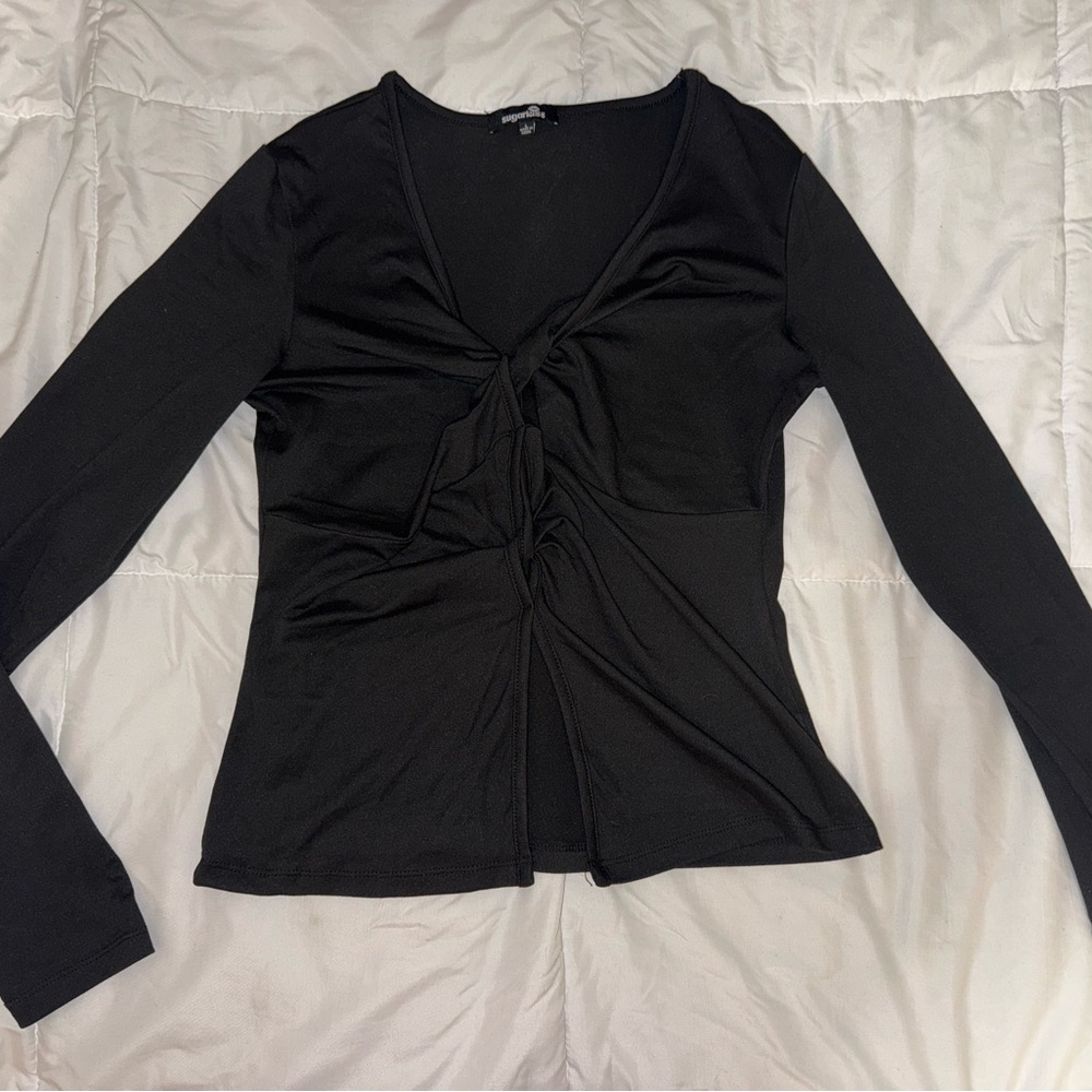 Black Long Sleeve Women's Top